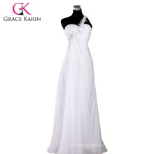 2015 Sexy White Long Evening Dresses Grace Karin Andar Comprimento Backless Vestidos Evening CL3122